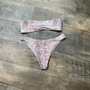 Snake skin bikini set